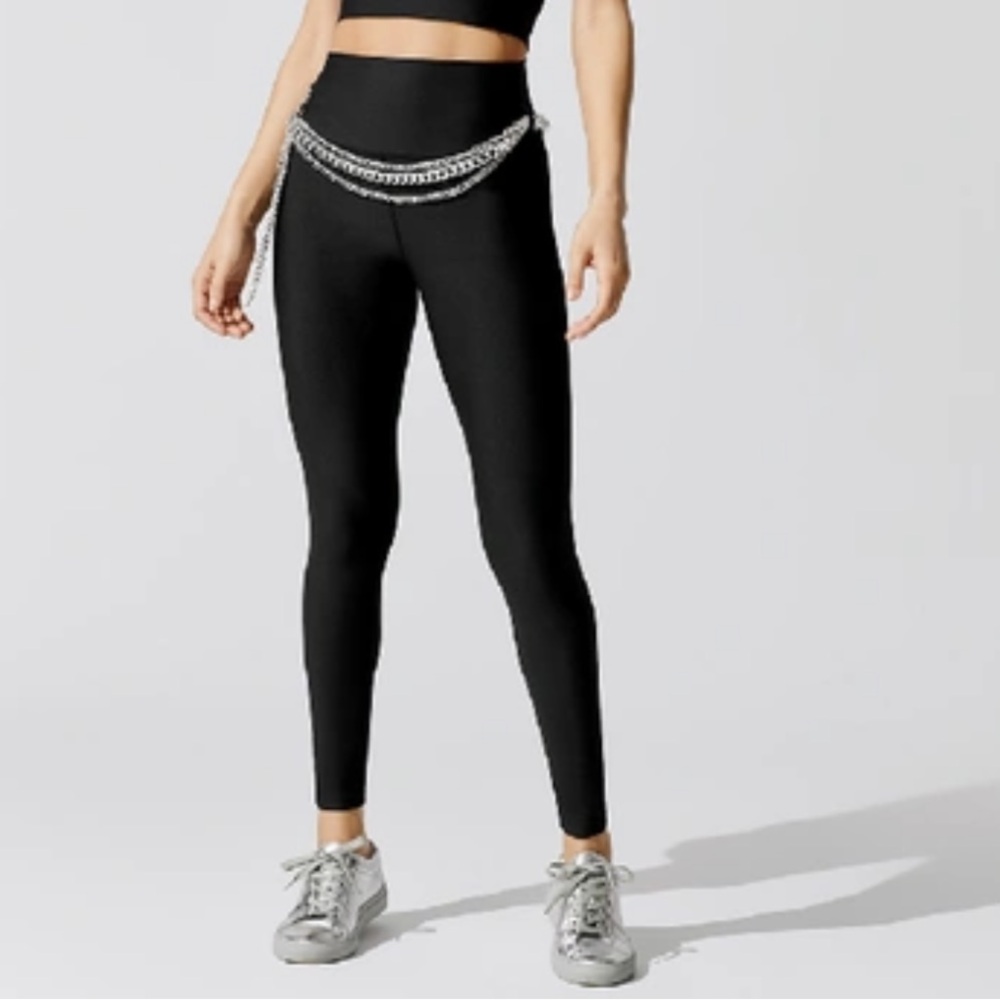 Carbon 38 black leggings with chain M